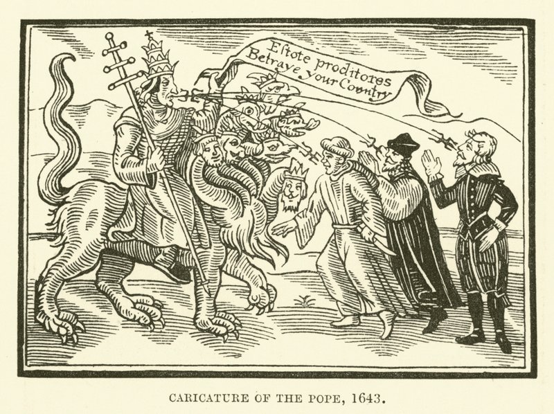 Caricature du pape - English School