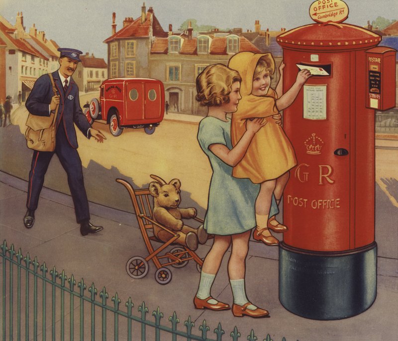 Enfants postant une lettre - English School