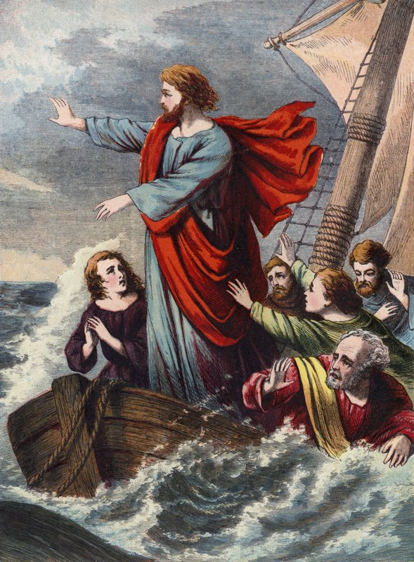 Christ calmant la tempête - English School