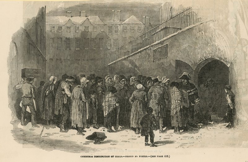 Distribution de charbon à Noël - English School