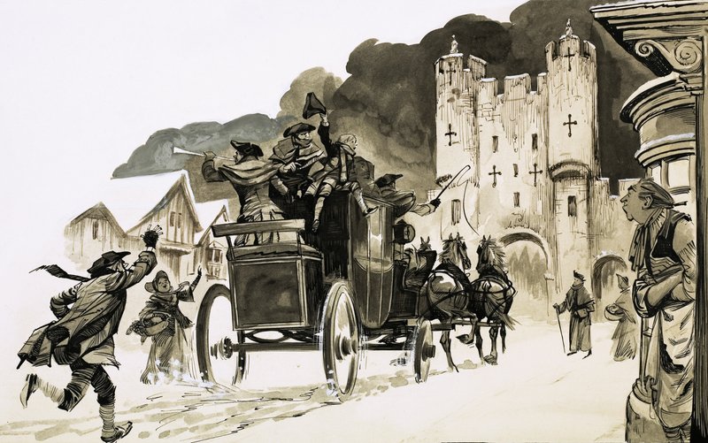 Coche entrant dans une ville - English School