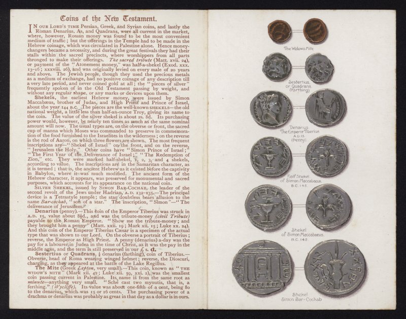 Pièces de monnaie du Nouveau Testament - English School