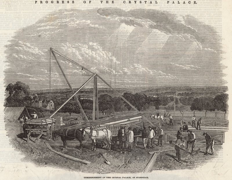 Commencement du Crystal Palace à Sydenham - English School