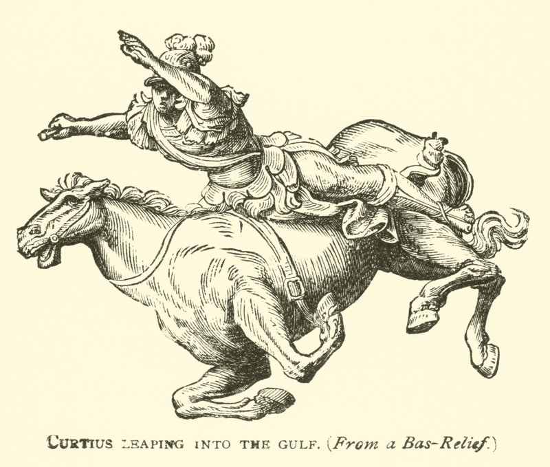 Curtius sautant dans le gouffre - English School
