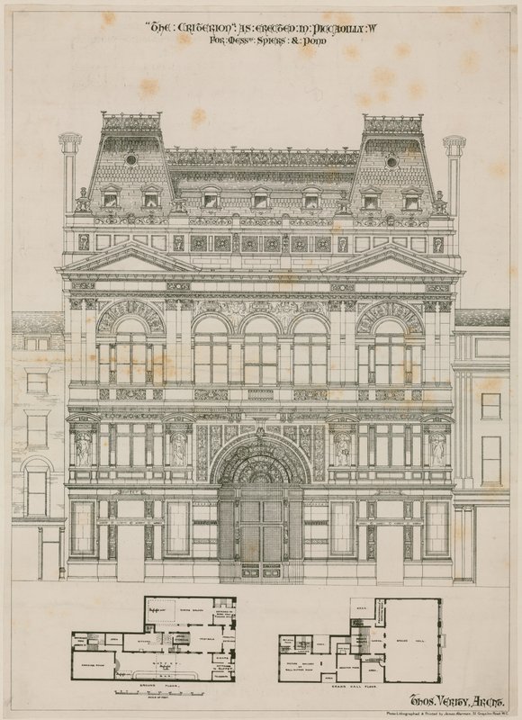 Conception du Criterion Theatre, Londres - English School