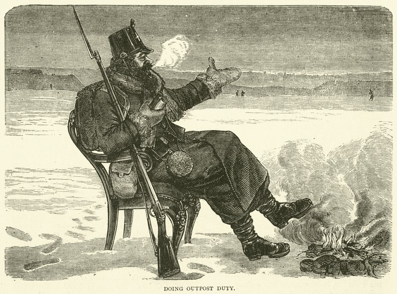 En service de poste avancée, décembre 1870 - English School
