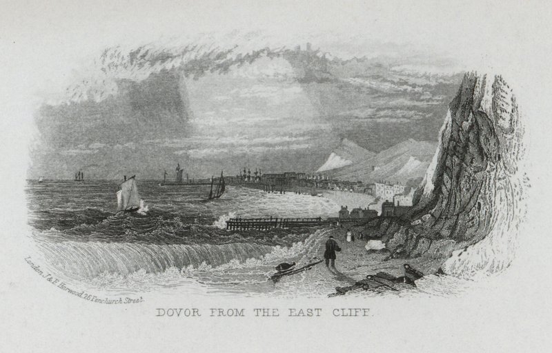 Douvres depuis la falaise Est, Kent - English School