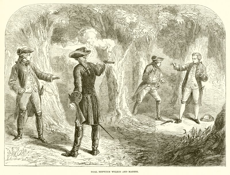 Duel entre Wilkes et Martin - English School