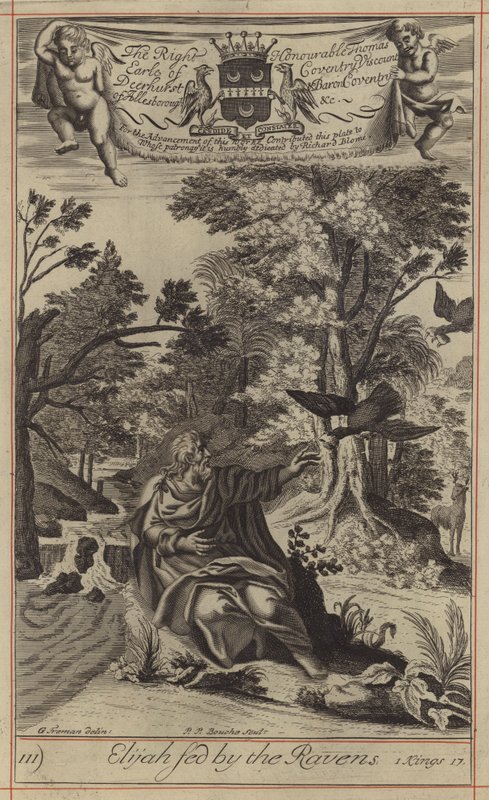 Élie nourri par les corbeaux - English School