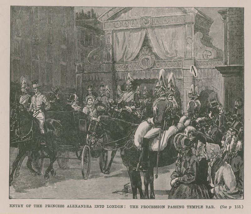 Entrée de la Princesse Alexandra à Londres - English School