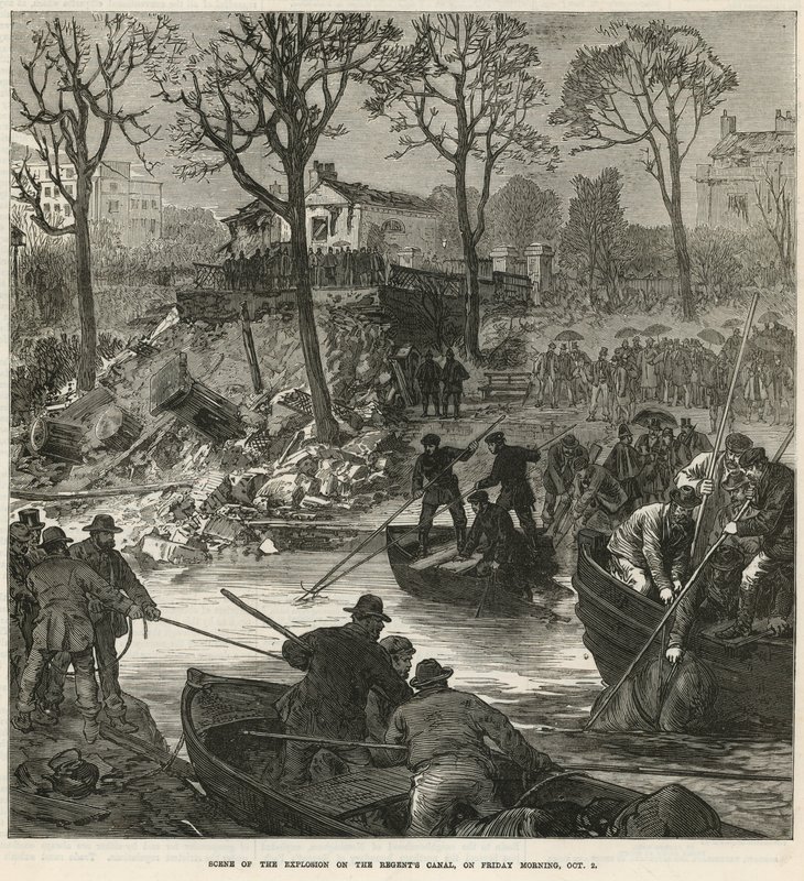 Explosion sur le canal de Regents - English School