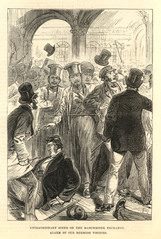 Scène extraordinaire à la Bourse de Manchester - English School
