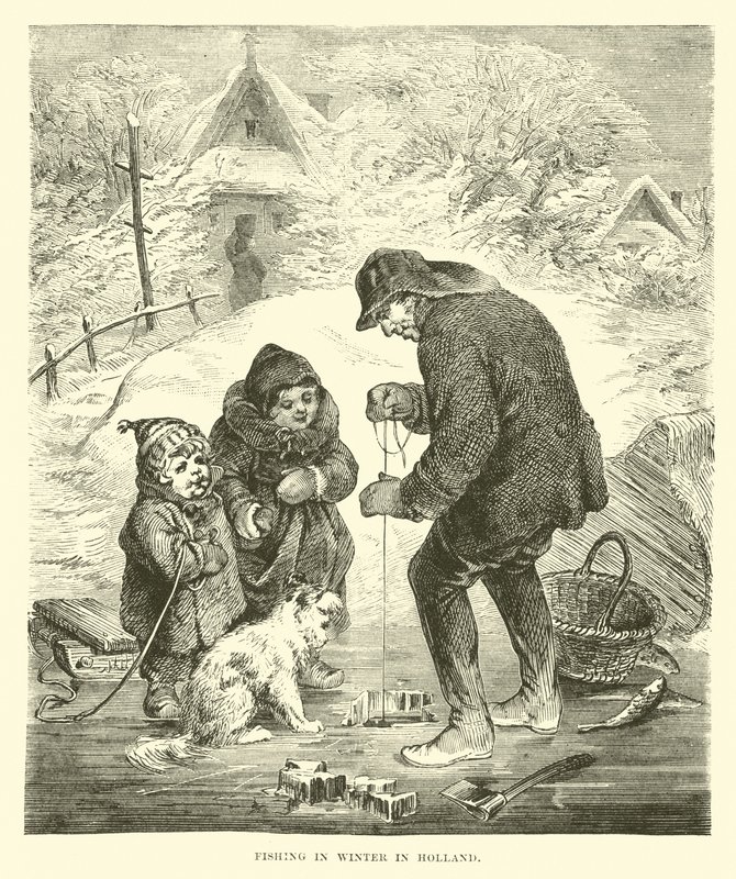 Pêche en hiver en Hollande - English School