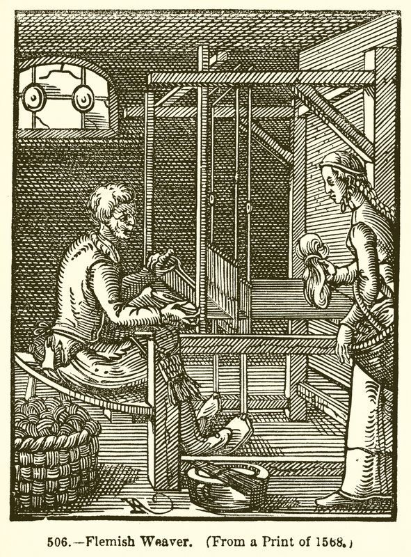 Tisserand flamand - English School