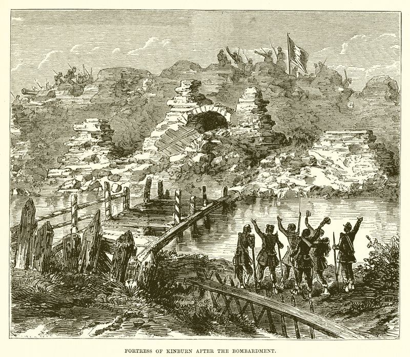 Forteresse de Kinburn après le bombardement - English School