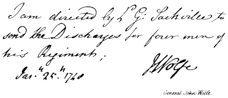 Général John Wolfe - English School