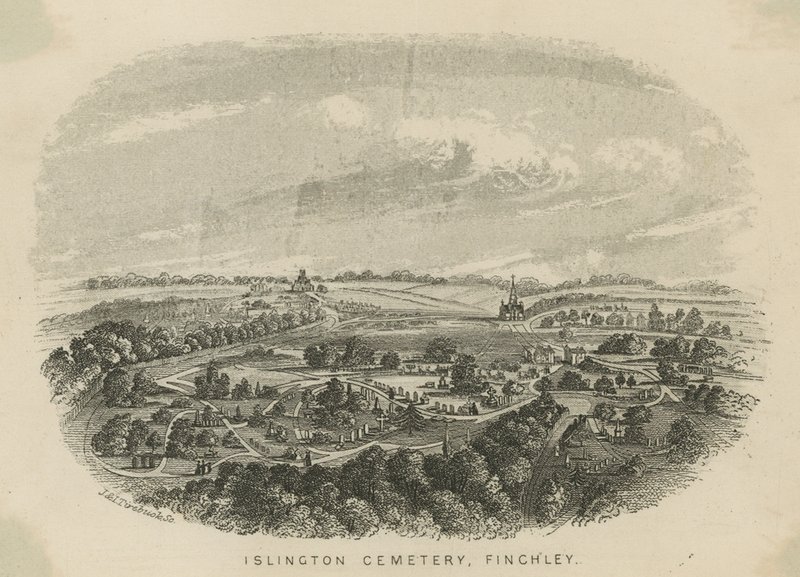 Vue générale du cimetière d