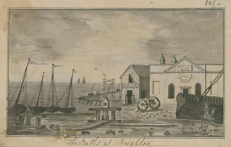 Vue générale des bains à Brighton - English School