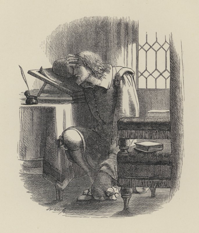 Poème de George Herbert, Chagrin (gravure) - English School