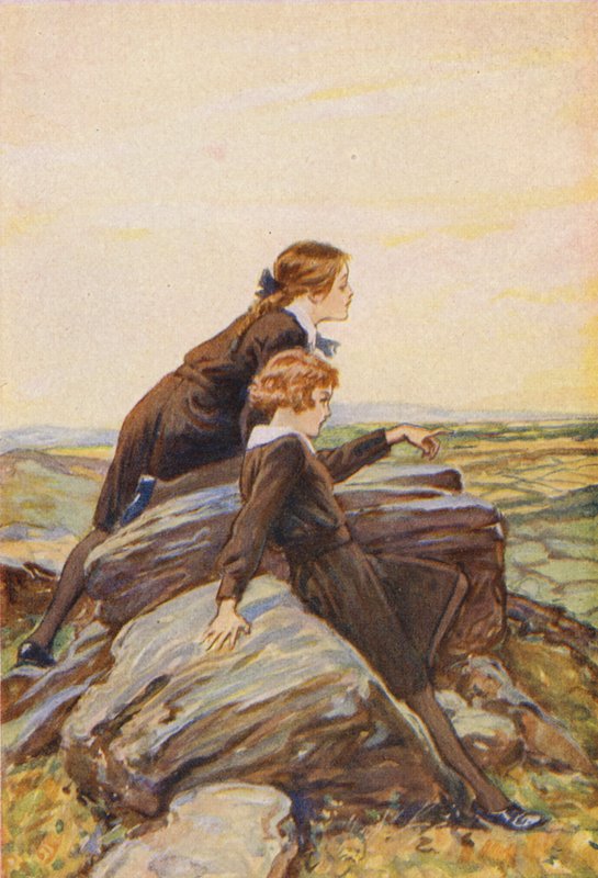 Filles sur un sommet rocheux - English School