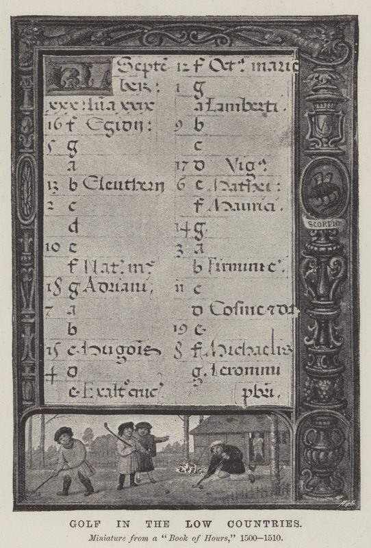 Le golf dans les Pays-Bas (gravure) - English School