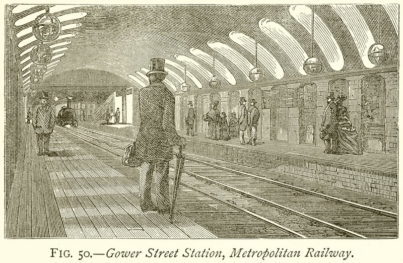 Station de Gower Street, Metropolitan Railway - English School