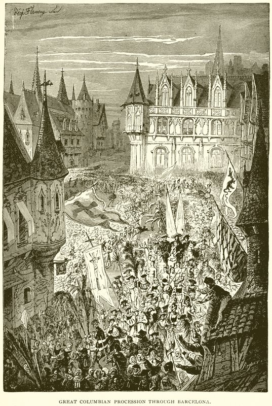 Grande procession colombienne à travers Barcelone - English School