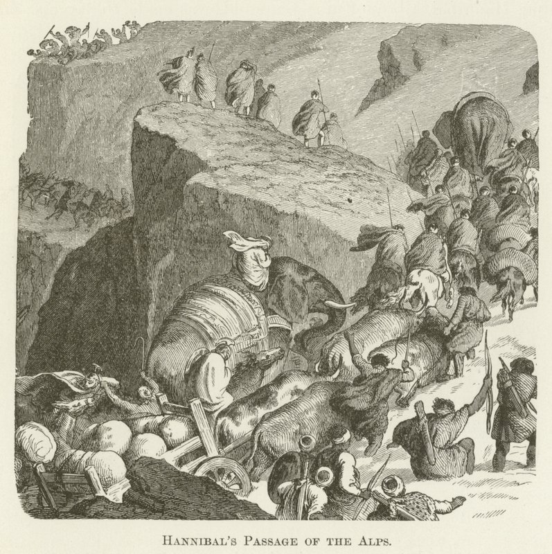 Le passage des Alpes par Hannibal - English School