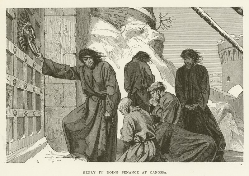 Henri IV faisant pénitence à Canossa - English School