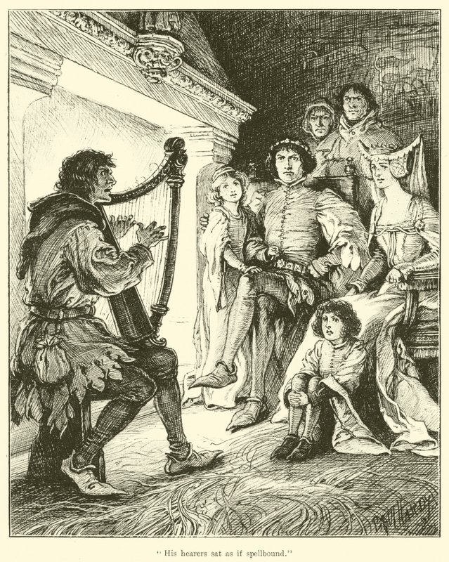 Ses auditeurs étaient comme envoûtés (gravure) - English School