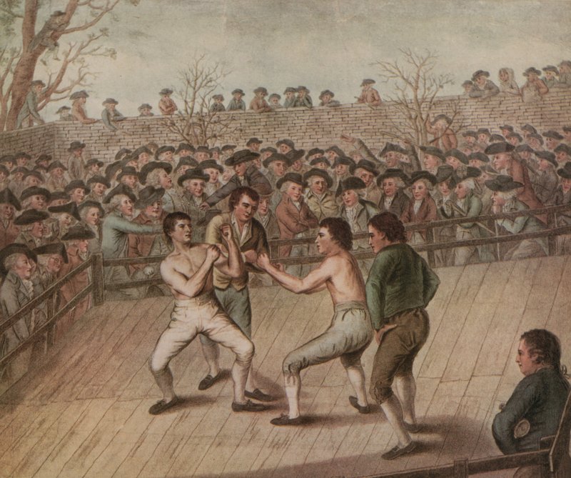 Combat entre Humphreys et Mendozo à Odiham - English School