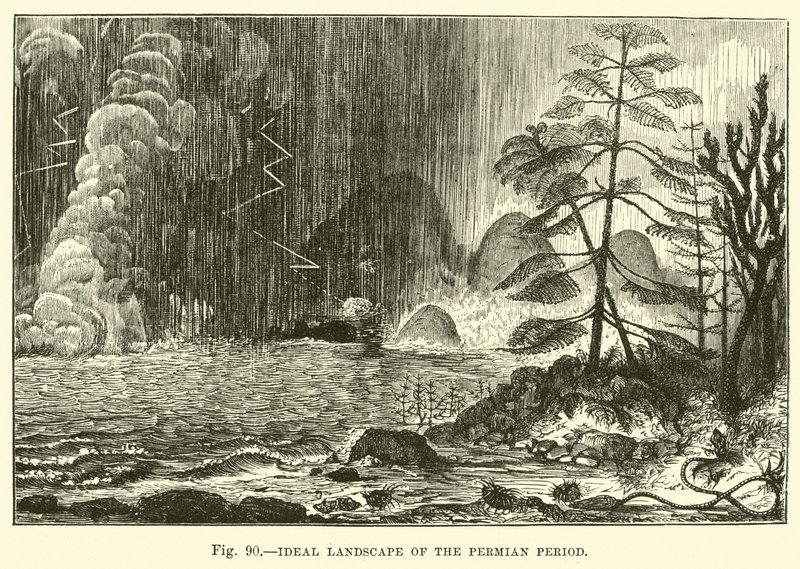 Paysage idéal de la période permienne - English School