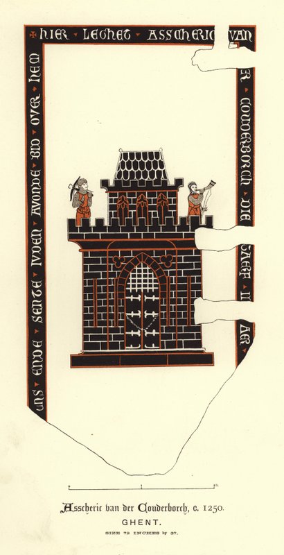 Dalle incisée (gravure) - English School