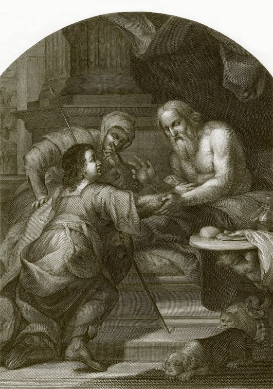 Isaac bénissant Jacob - English School