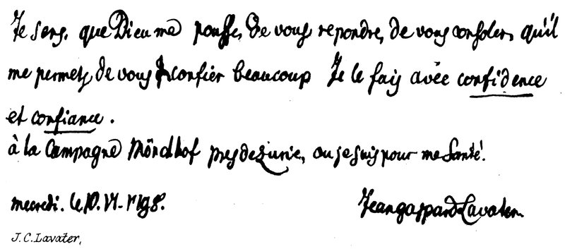 J C Lavater - English School