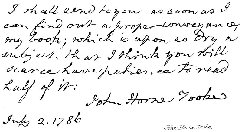 John Horne Tooke - English School