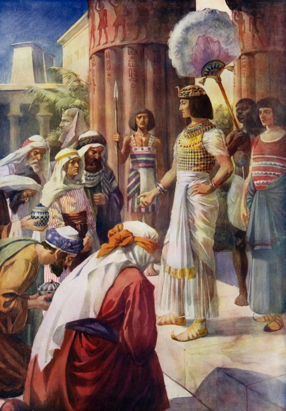 Joseph et ses frères (lithographie en couleur) - English School