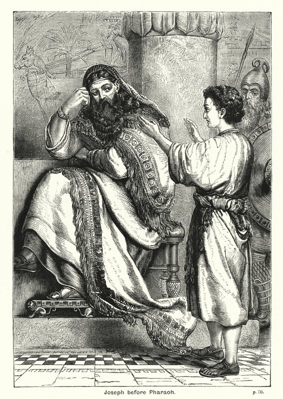 Joseph devant Pharaon - English School
