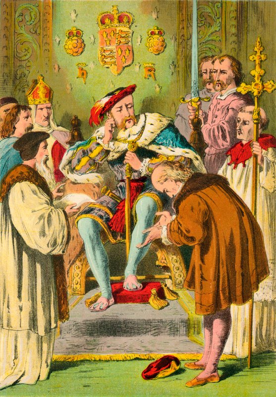 Lambert devant Henri VIII - English School