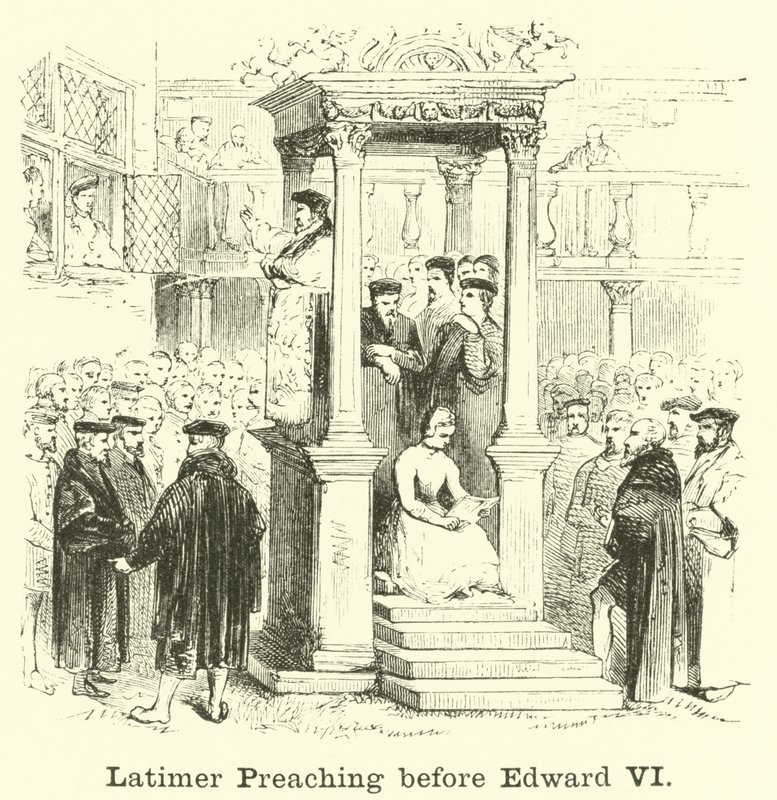 Latimer prêchant devant Édouard VI - English School