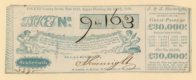 Billet de loterie - English School