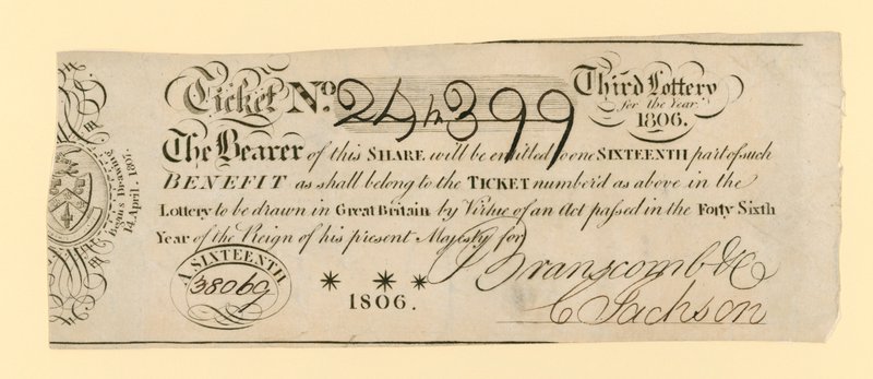 Billet de loterie - English School