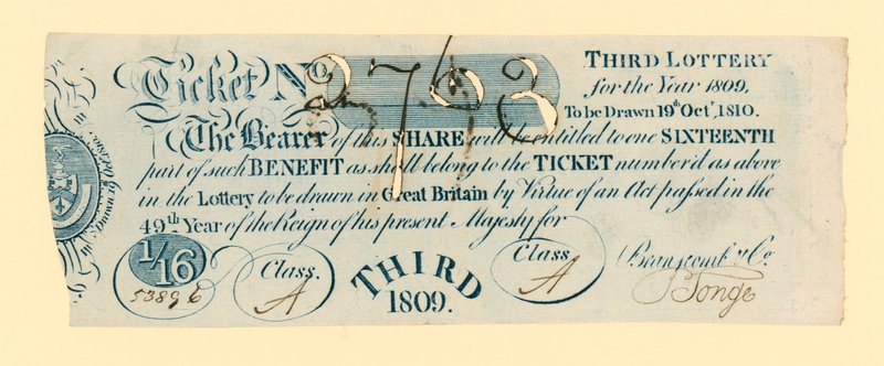 Billet de loterie - English School