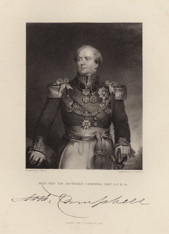 Major Général Sir Archibald Campbell - English School