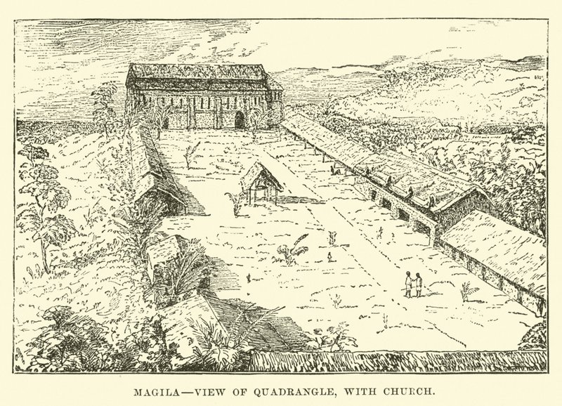 Mangila, vue du Quadrilatère, avec Église - English School