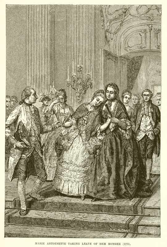 Marie-Antoinette faisant ses adieux à sa mère - English School