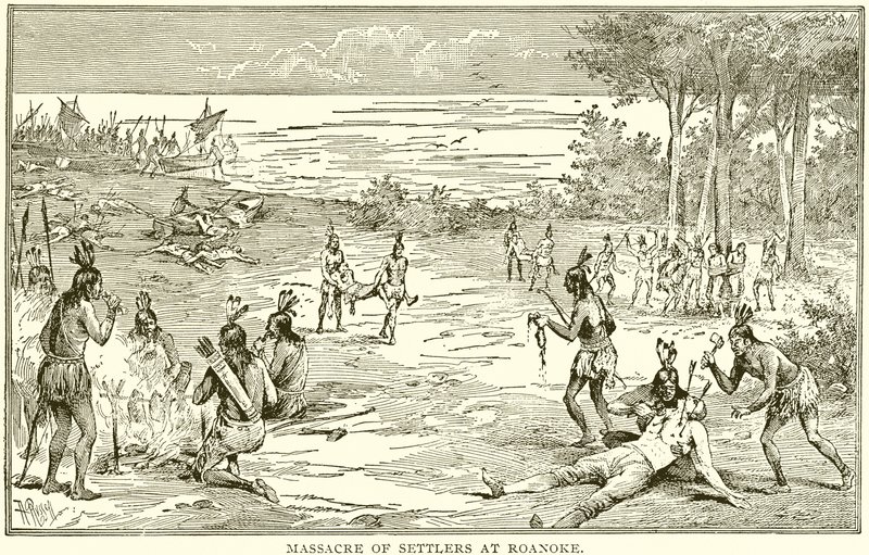 Massacre des colons à Roanoke - English School