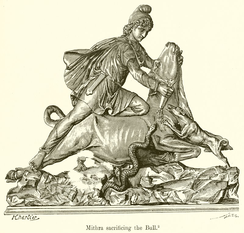 Mithra sacrifiant le taureau - English School