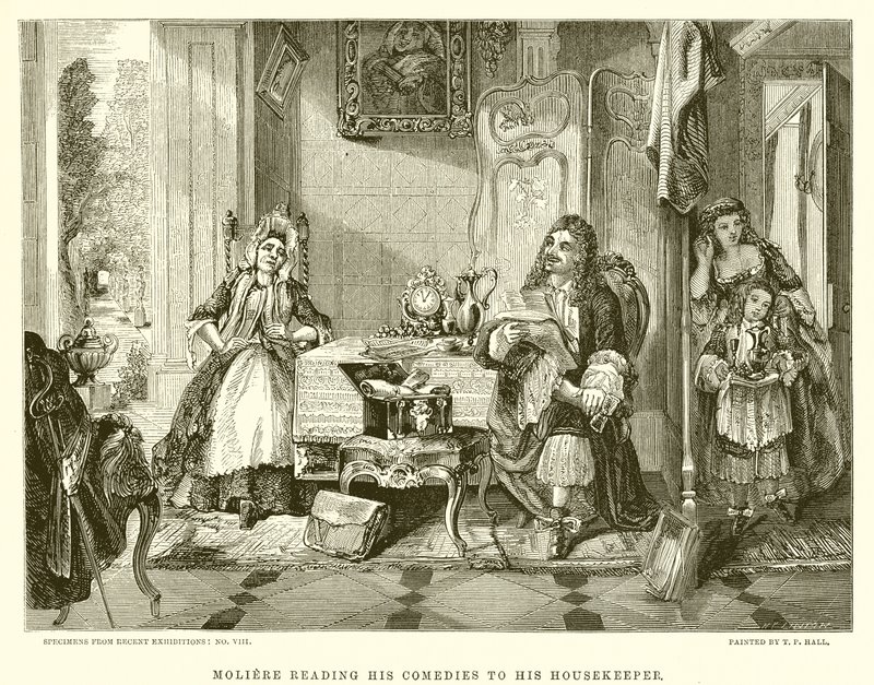 Molière lisant ses comédies à sa gouvernante - English School