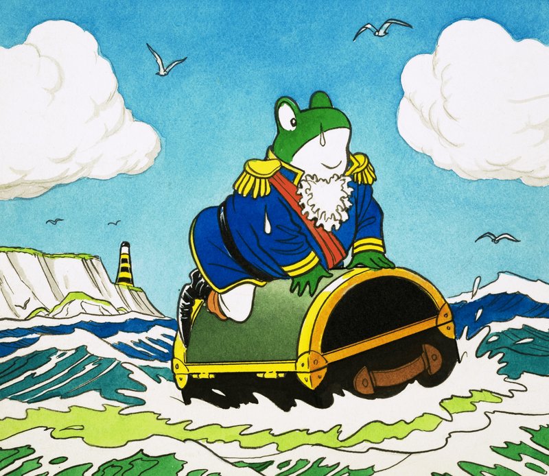M. Toad sur une malle en mer - English School